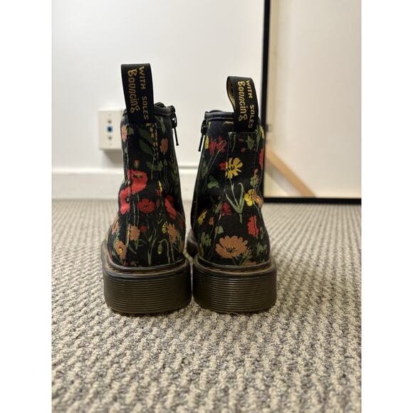 Dr. Martens Kids Girls Canvas Floral Boots Shoes Size US 4 - Picture 4 of 7